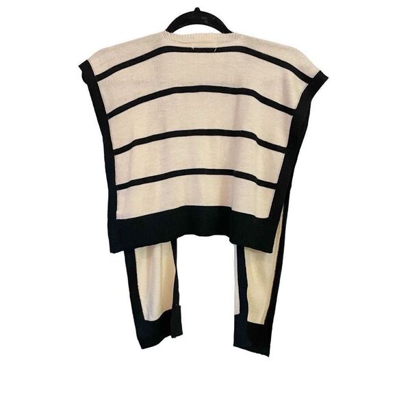 Wool blend Preppy Striped Knitted Shawl Elegant Warm Wrap Long S… - Picture 4 of 7